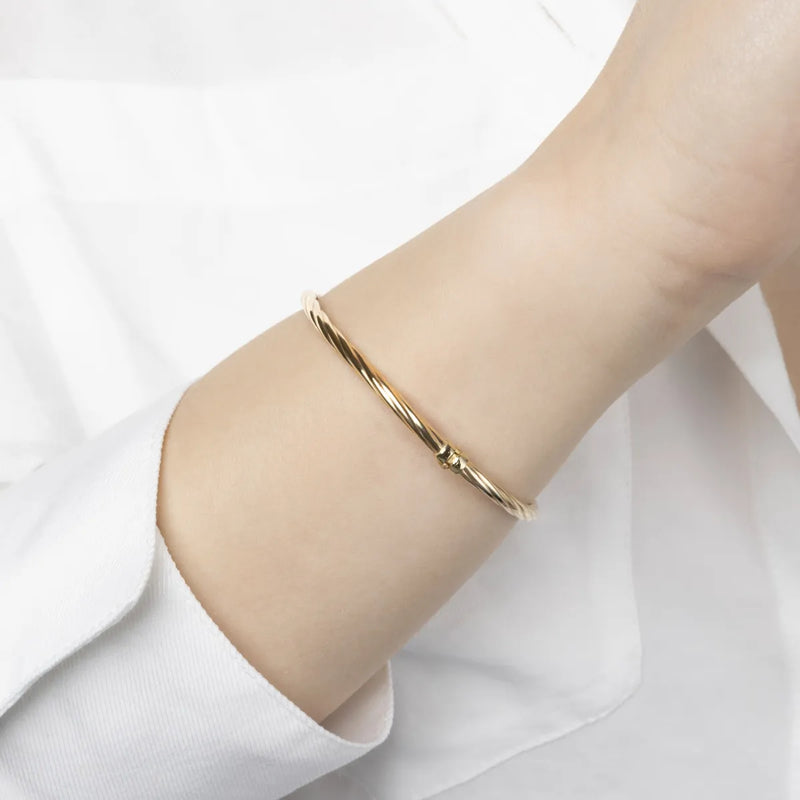 Goldarmband 14 Karat - Armreif gedreht