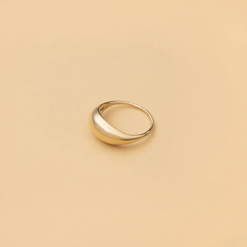 Goldring 14 Karat - Tropfen